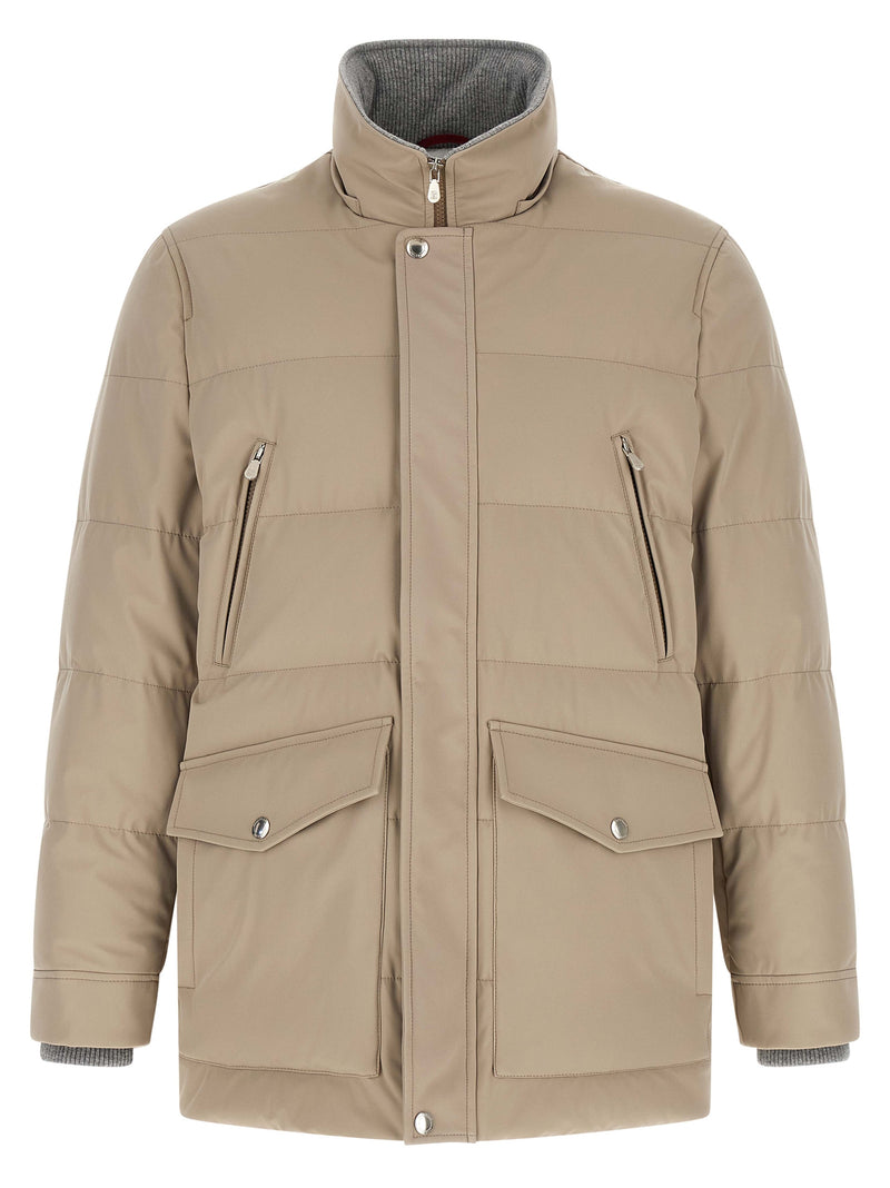 Brunello Cucinelli Beige Polyamide Parka for Men