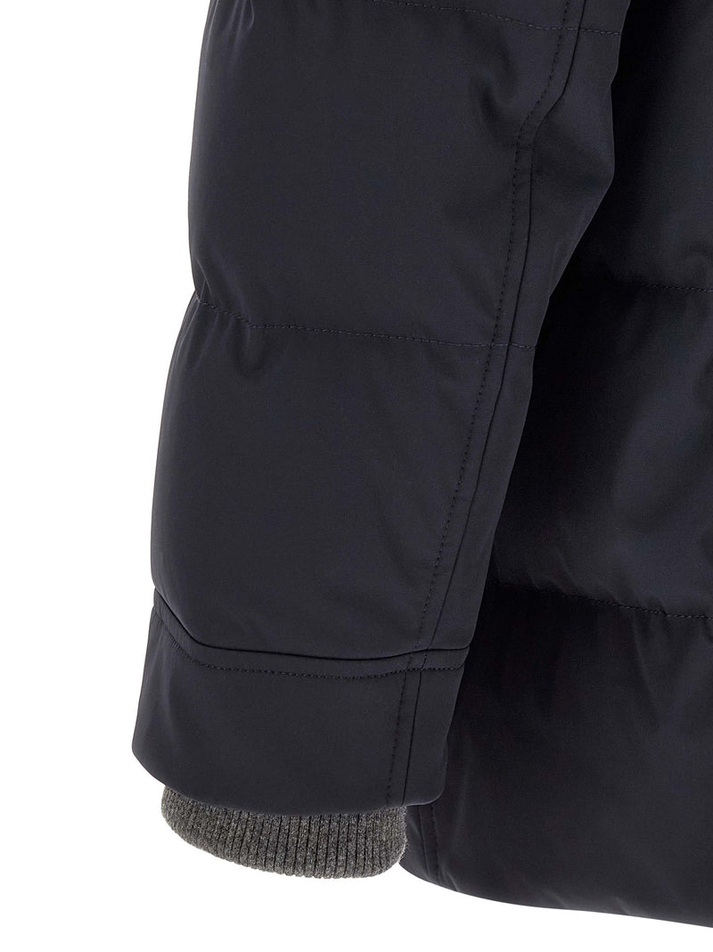 Brunello Cucinelli Blue Polyamide Parka for Men