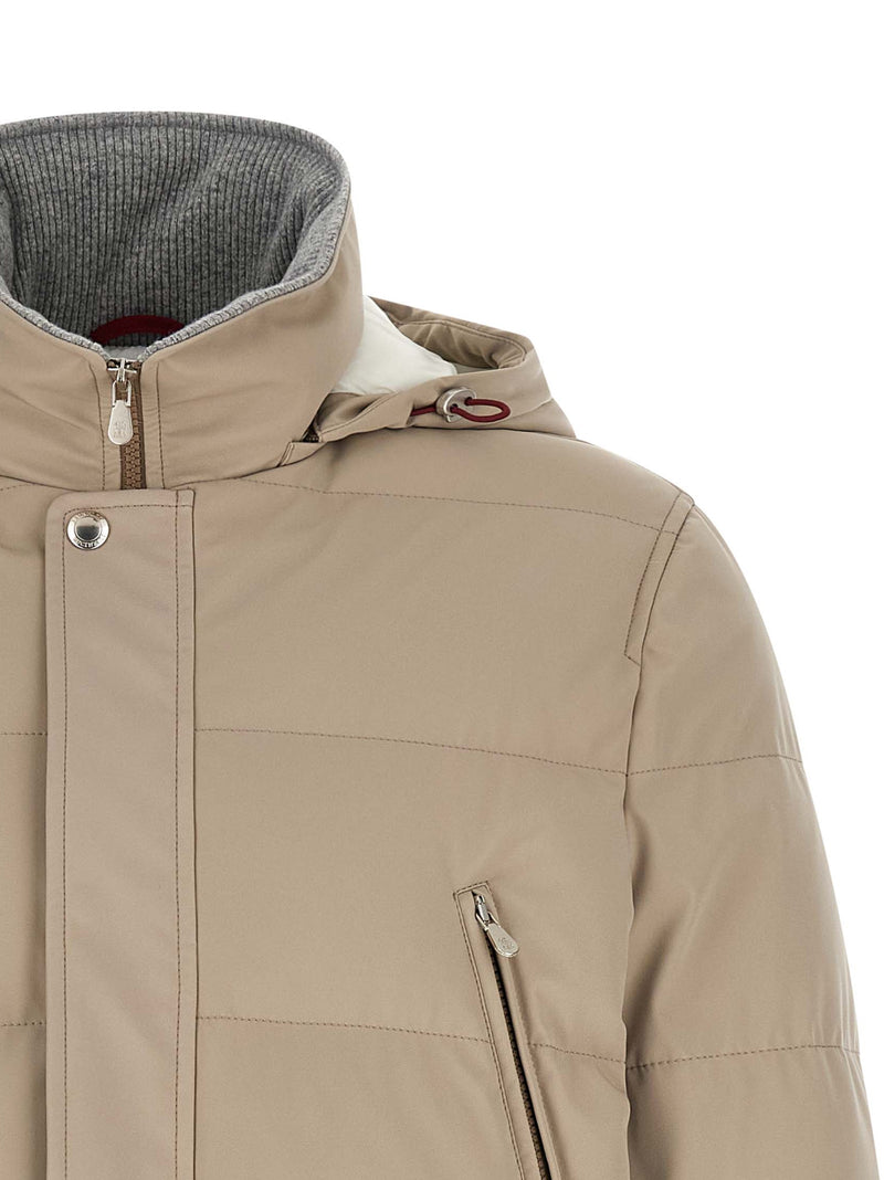 Brunello Cucinelli Beige Polyamide Parka for Men