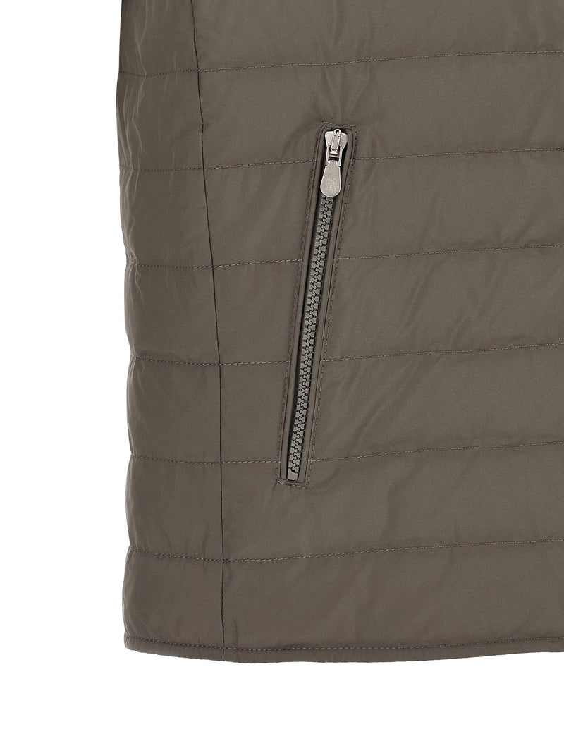 Brunello Cucinelli Bicolor Polyester Sleeveless Jacket for Men