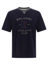Brunello Cucinelli Blue Cotton T-Shirt for Men