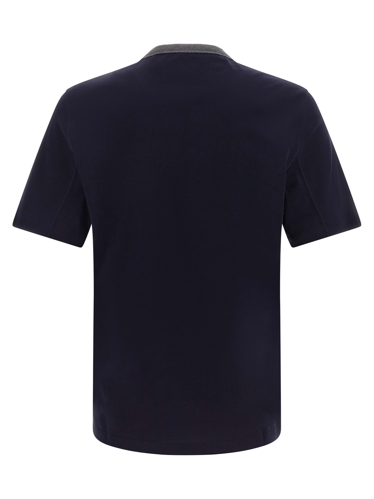 Brunello Cucinelli Blue Cotton T-Shirt for Men