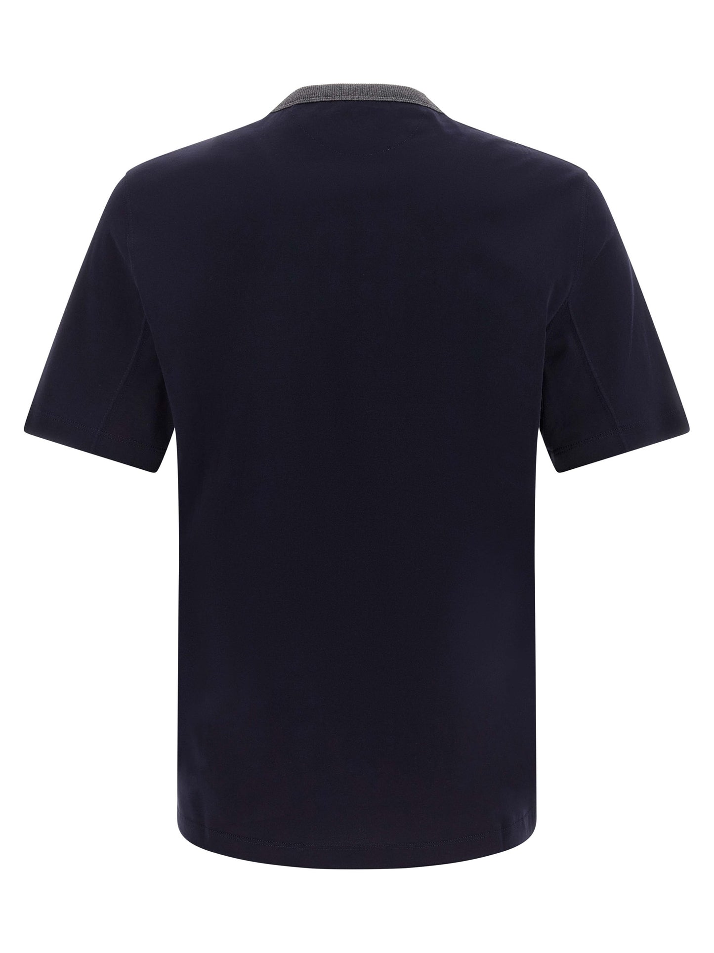 Brunello Cucinelli Blue Cotton T-Shirt
