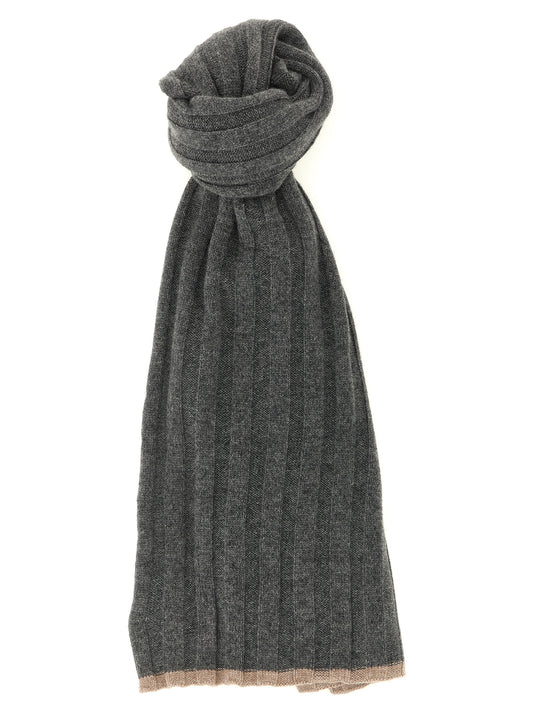 Brunello Cucinelli Gray Cashmere Scarf - Luxurious Italian Design