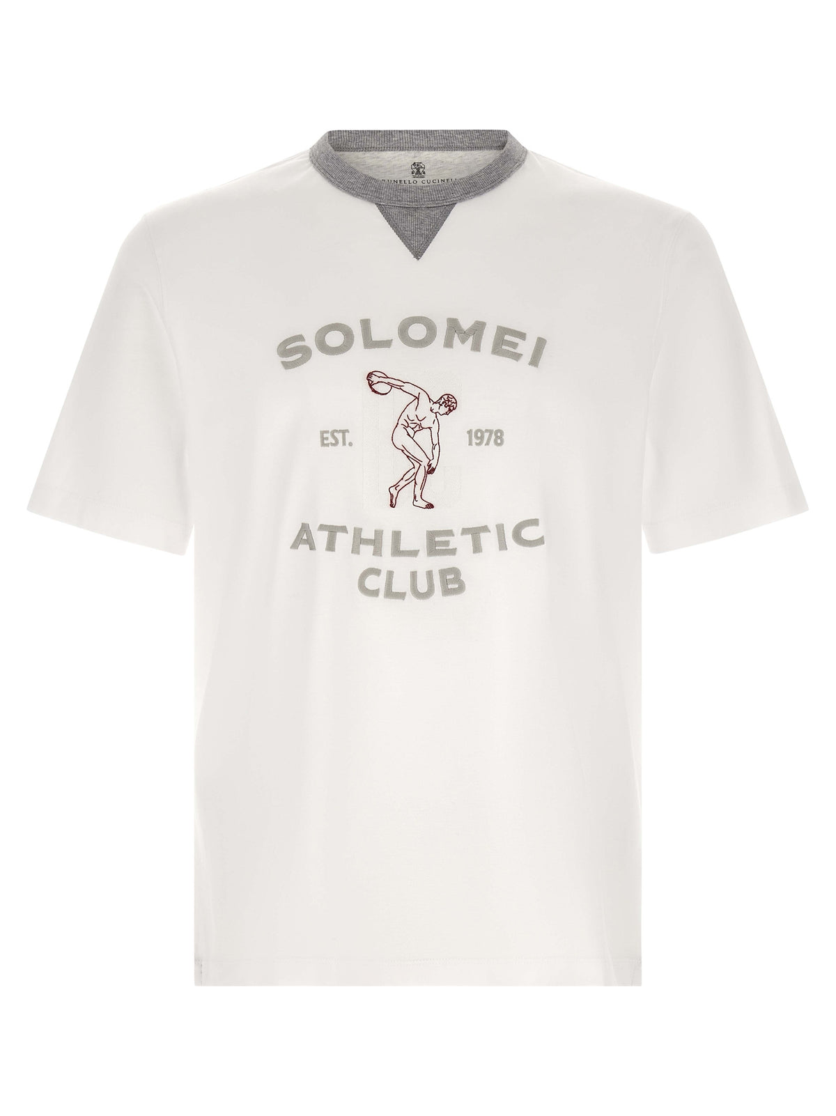 Brunello Cucinelli White Cotton T-Shirt - Solomei Athletic Club