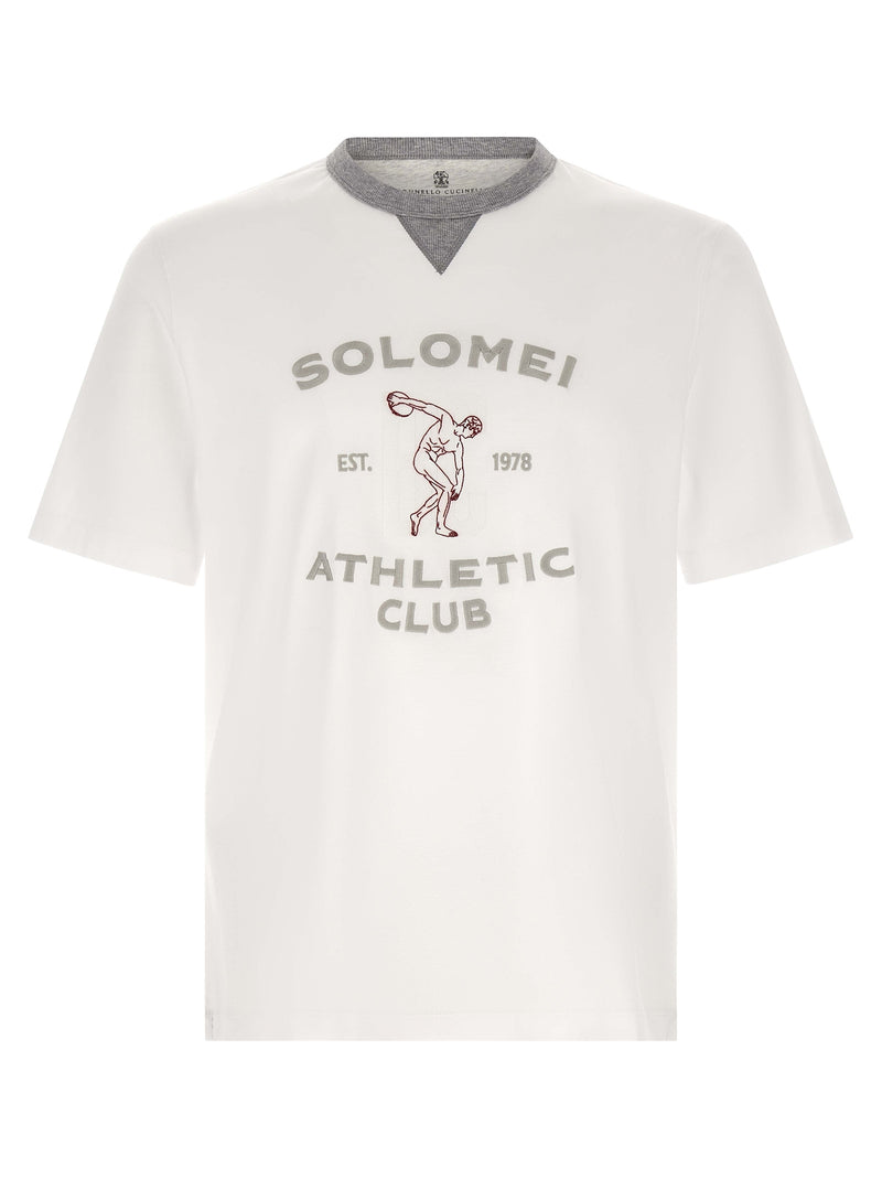 Brunello Cucinelli White Cotton T-Shirt - Solomei Athletic Club