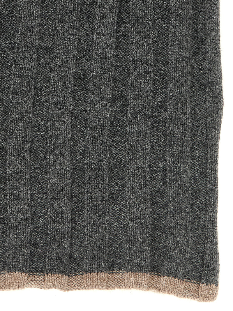 Brunello Cucinelli Gray Cashmere Scarf - Luxury Italian Accessory