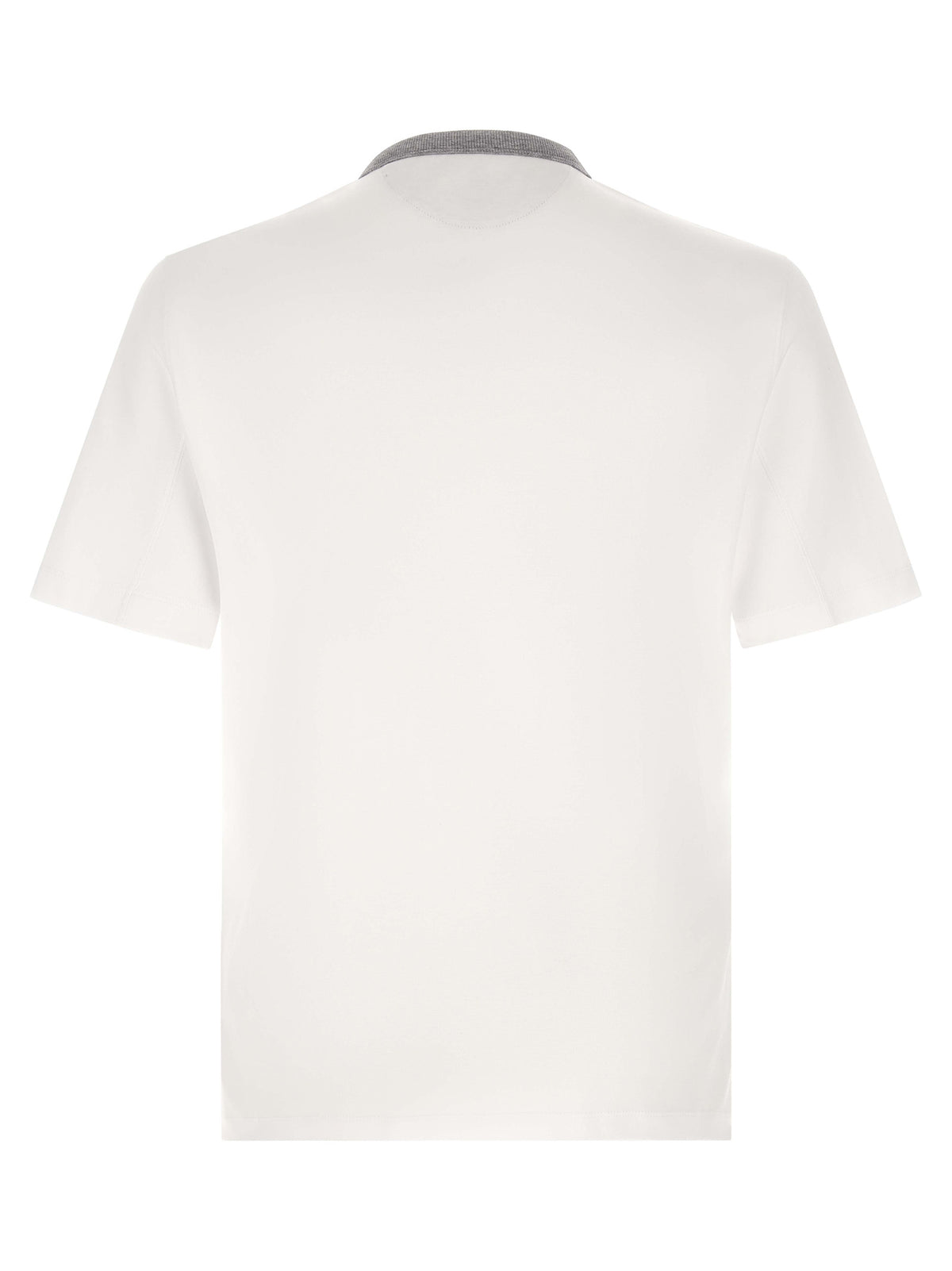 Brunello Cucinelli White Cotton T-Shirt - Solomei Athletic Club