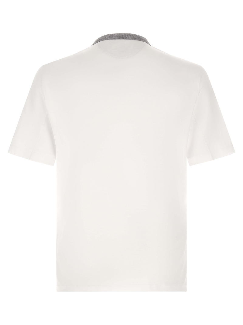 Brunello Cucinelli White Cotton T-Shirt - Solomei Athletic Club