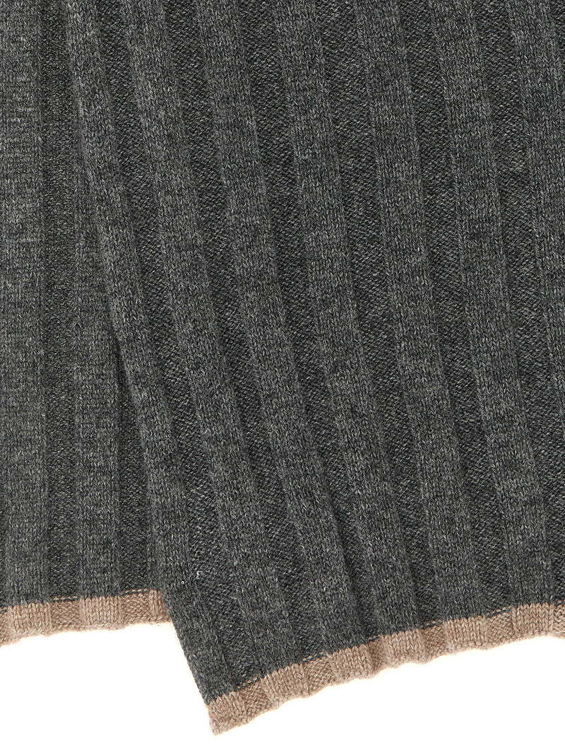 Brunello Cucinelli Gray Cashmere Scarf - Luxury Italian Accessory