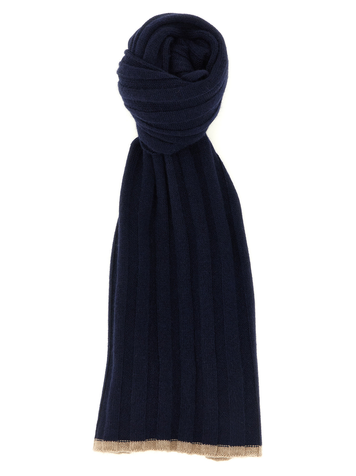Brunello Cucinelli Blue Cashmere Scarf - Luxurious Italian Accessory