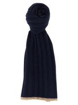 Brunello Cucinelli Blue Cashmere Scarf - Luxurious Italian Accessory