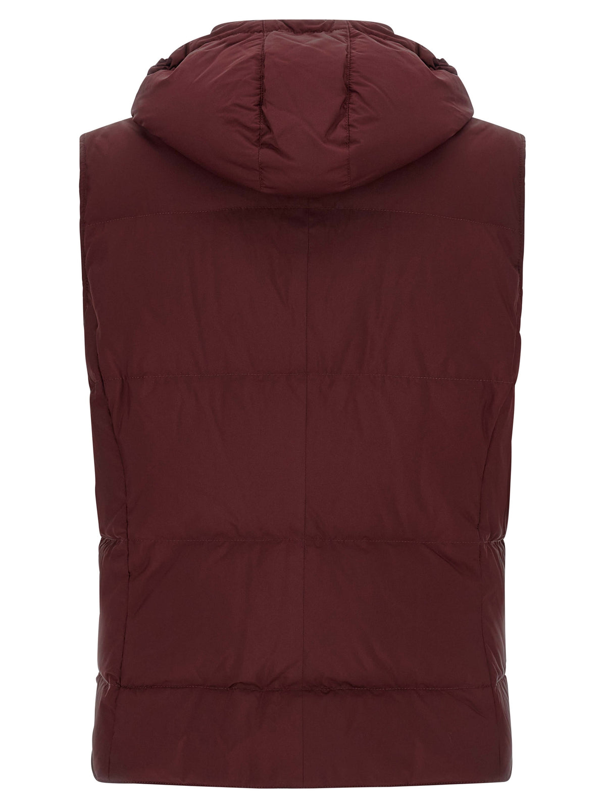 Brunello Cucinelli Bordeaux Polyester Sleeveless Jacket