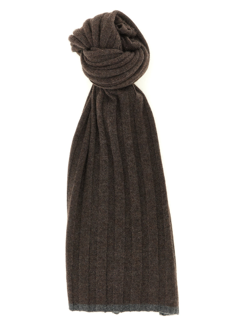 Brunello Cucinelli Brown Cashmere Scarf - Luxurious Italian Accessory