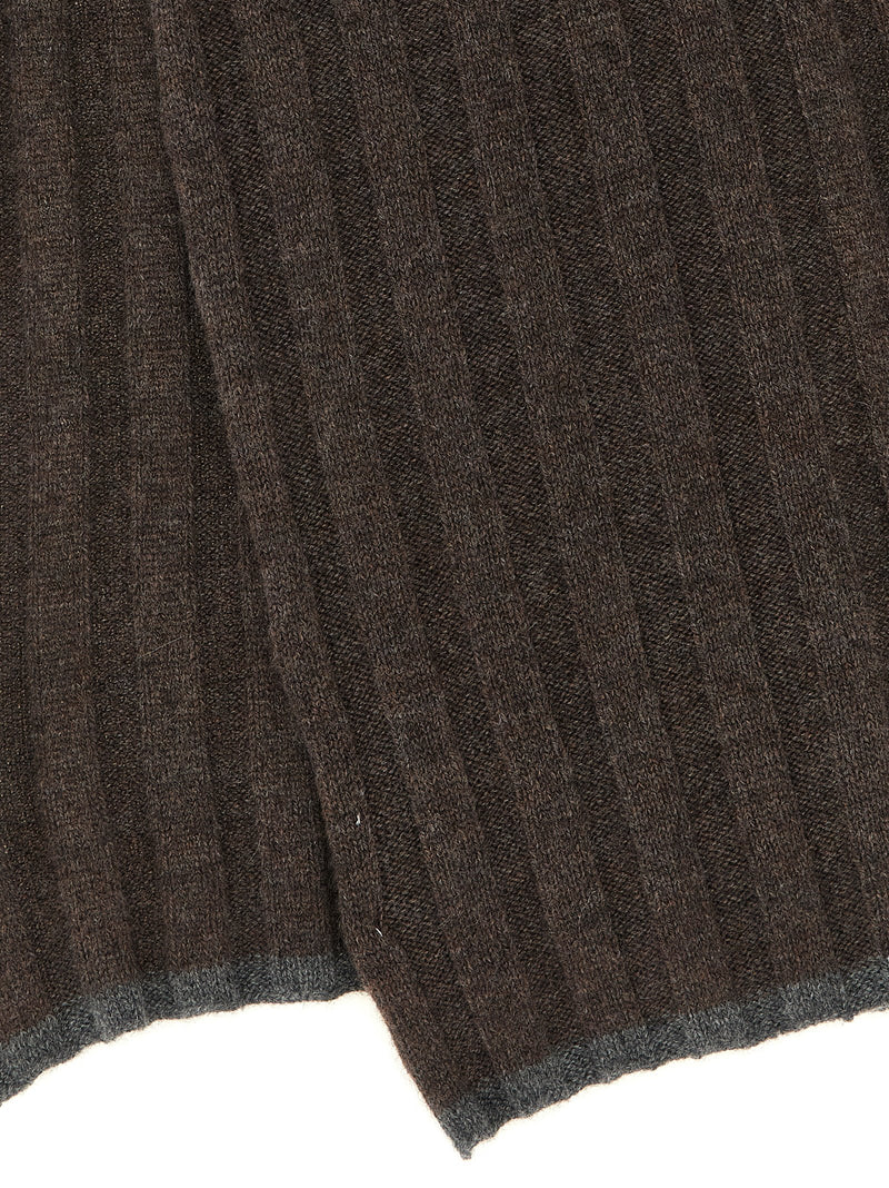 Brunello Cucinelli Brown Cashmere Scarf - Luxurious Italian Accessory