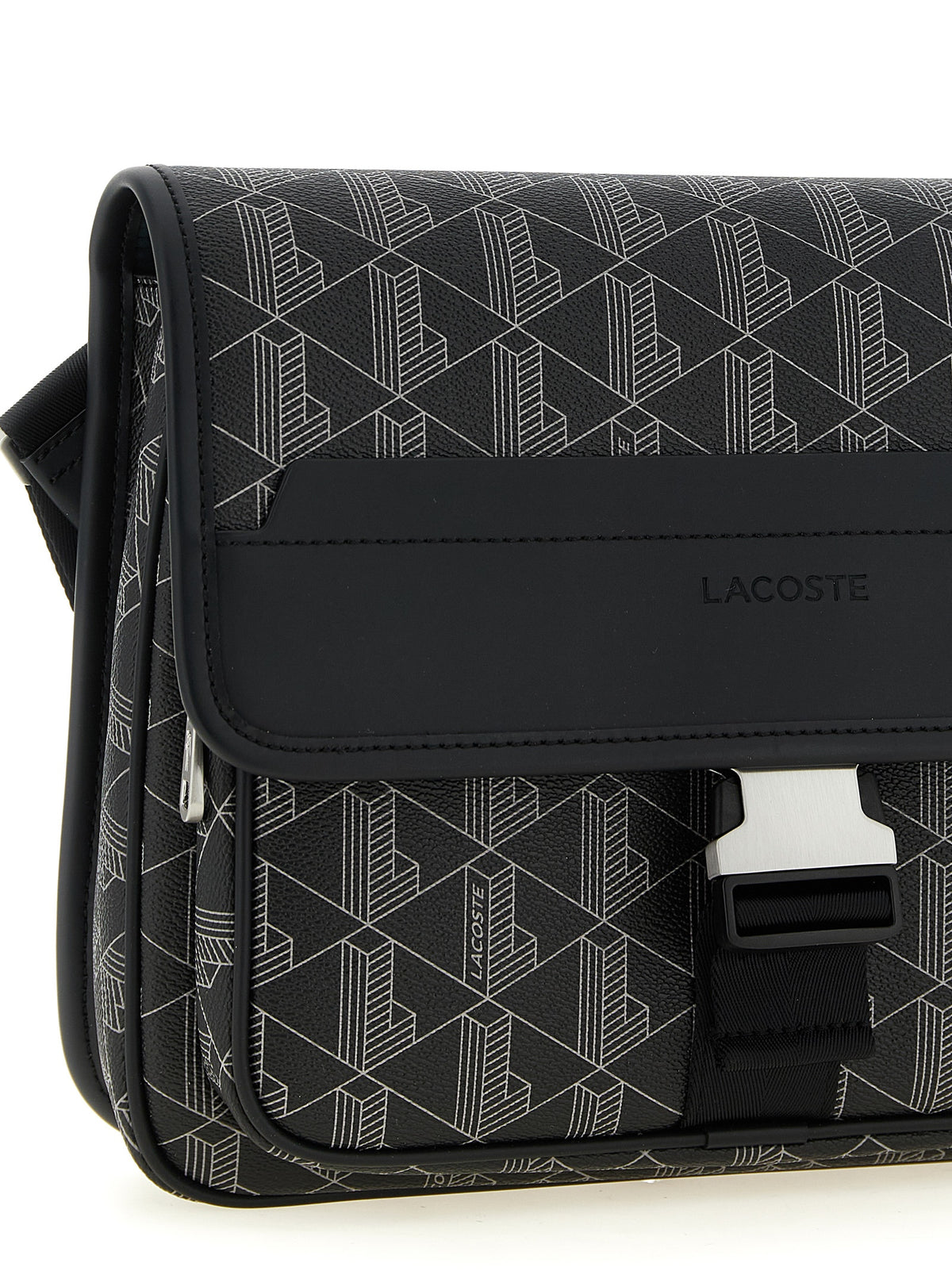 Lacoste Black PVC Crossbody Bag - The Blend Collection