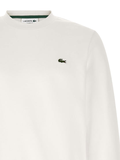 Lacoste White Cotton Sweatshirt