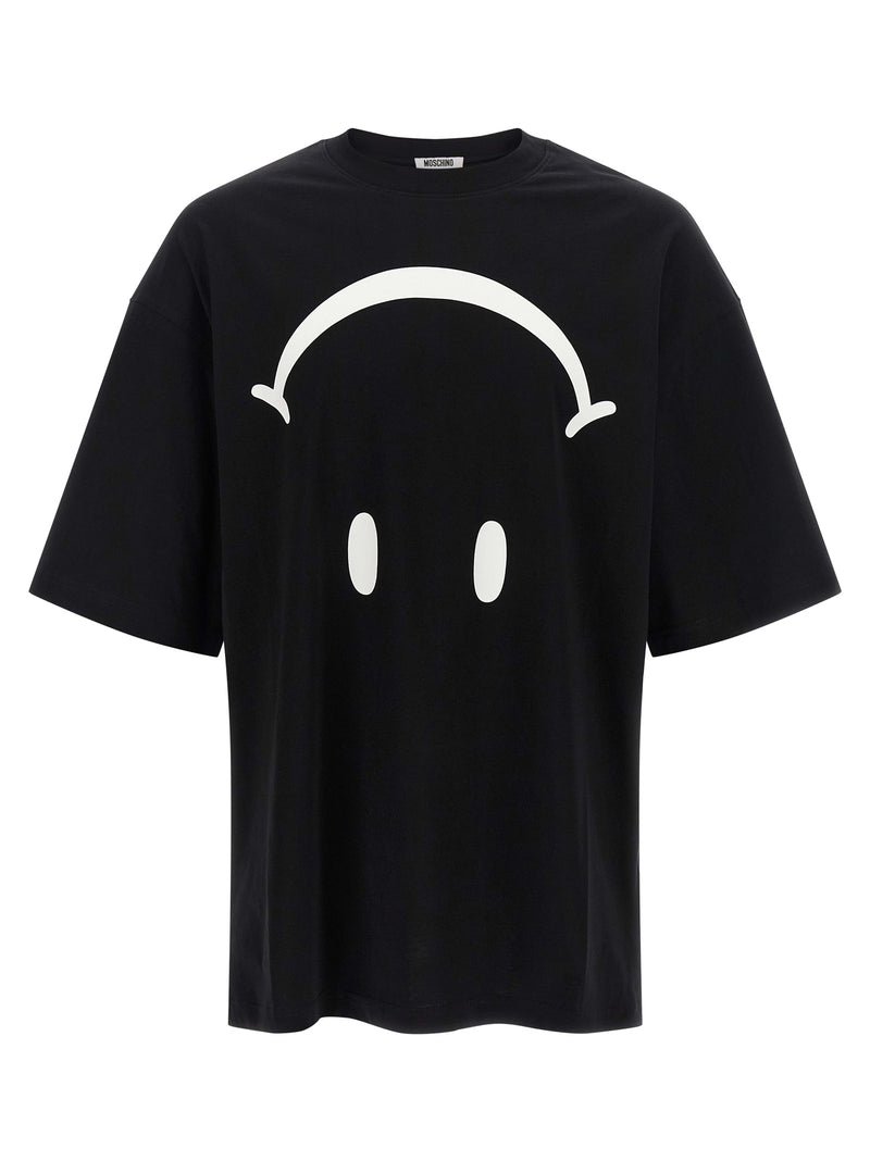 T-Shirt Bicolore en Coton Moschino ‘Smiley®’
