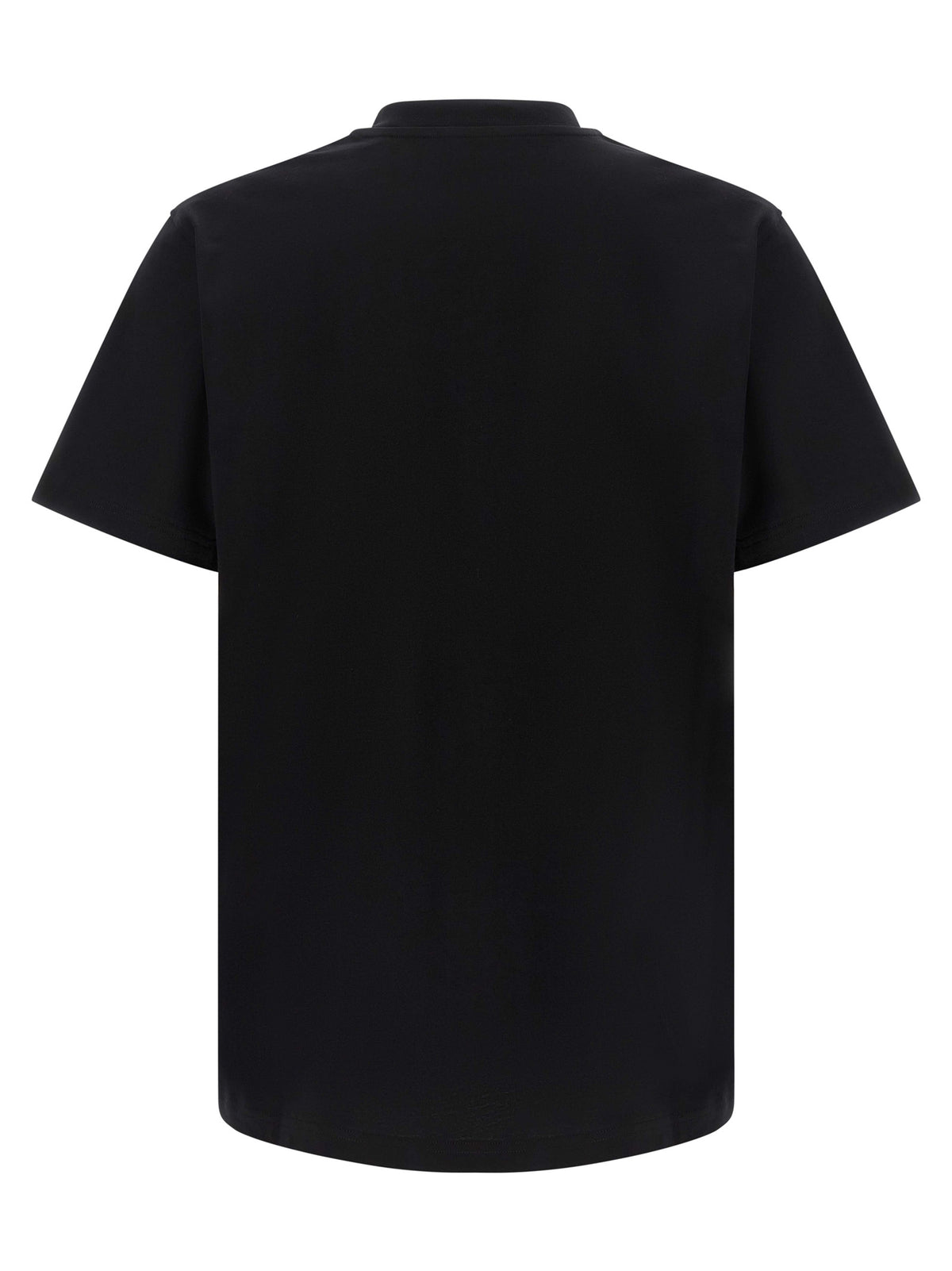 Moschino Black Cotton T-Shirt with Goose Graphic