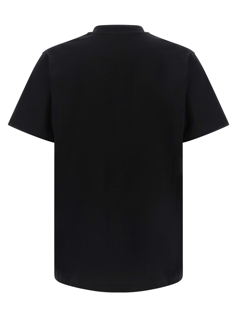 Moschino Black Cotton T-Shirt with Goose Graphic
