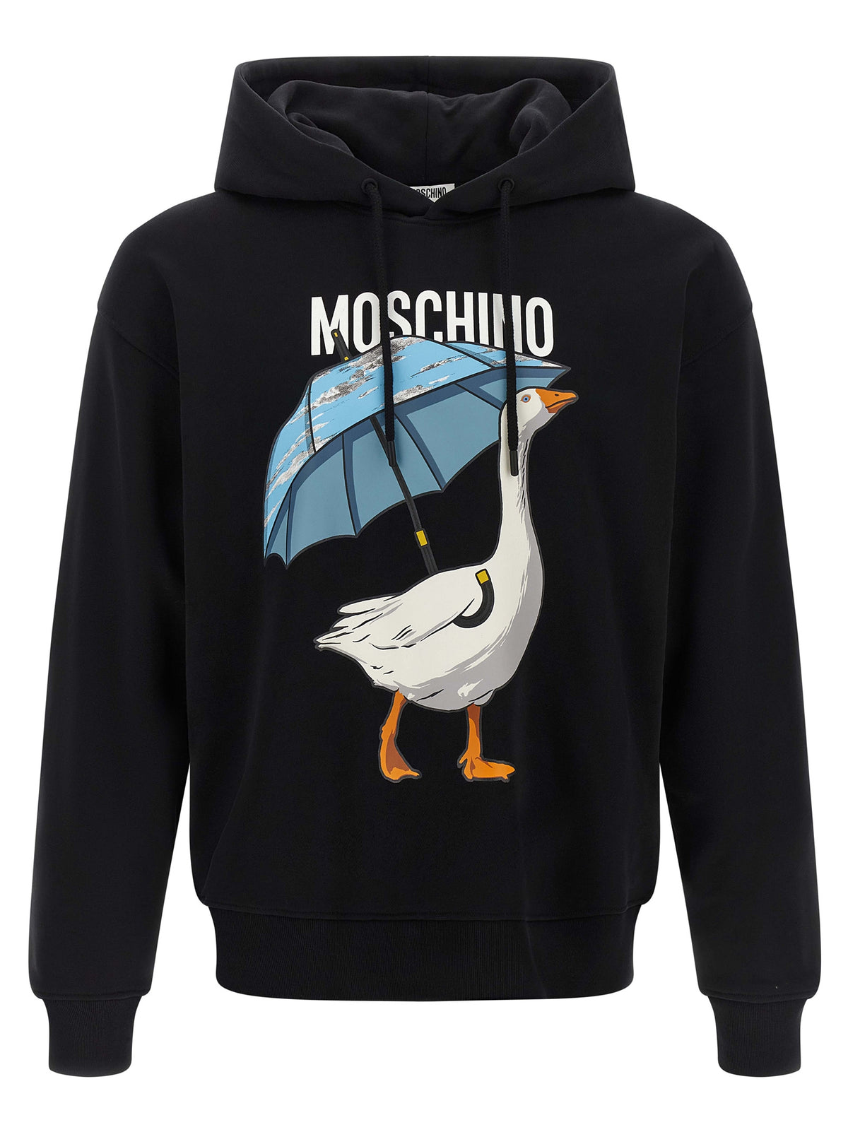 Moschino Black Cotton Sweatshirt - Stylish Comfort for Men