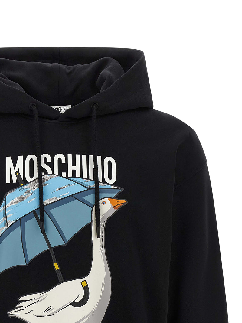 Moschino Black Cotton Sweatshirt - Stylish Comfort for Men