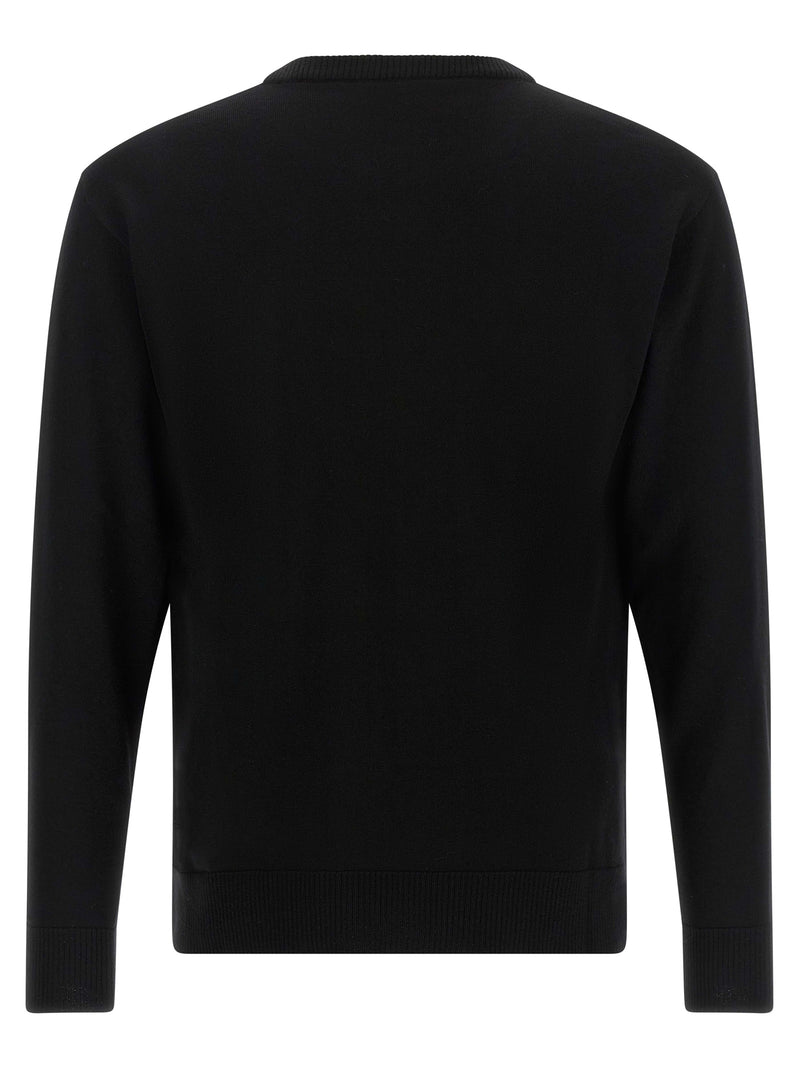 Moschino Black Virgin Wool Cardigan for Men