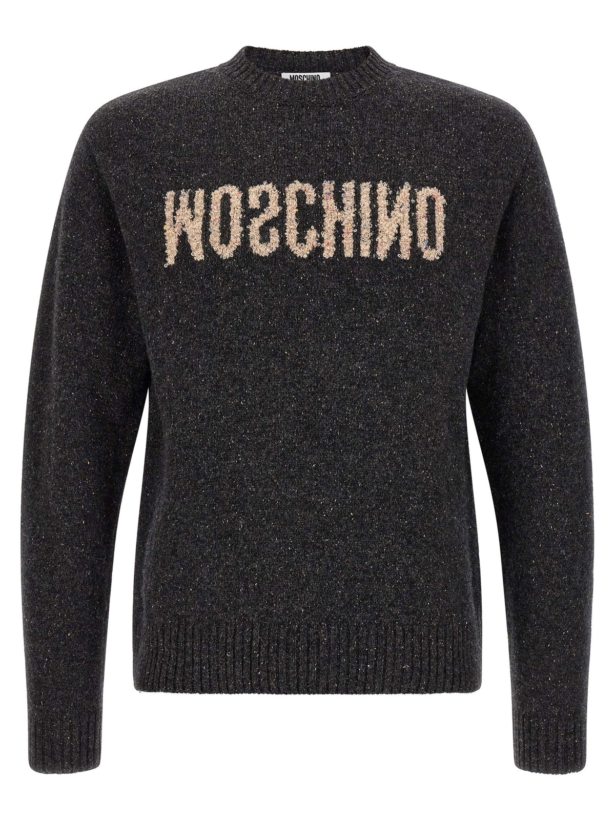 Moschino Gray Wool Cardigan for Men