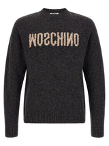Moschino Gray Wool Cardigan for Men