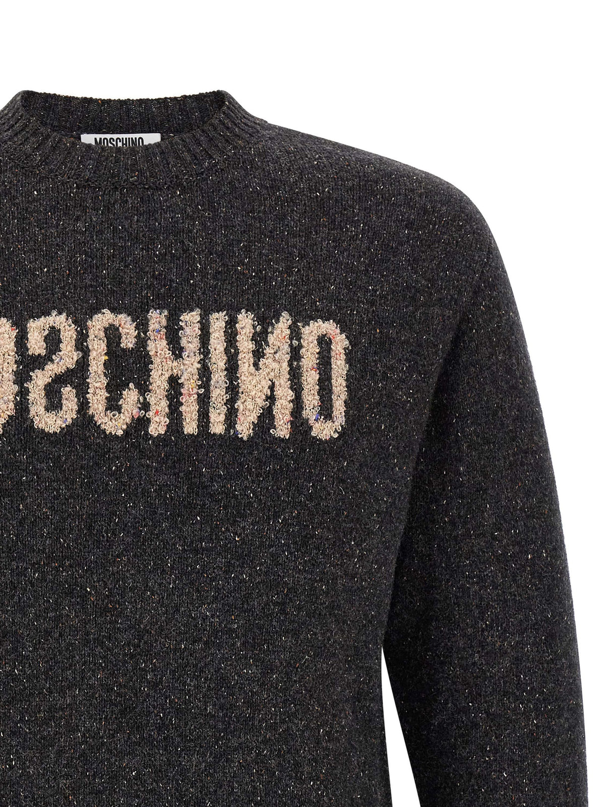 Moschino Gray Wool Cardigan for Men