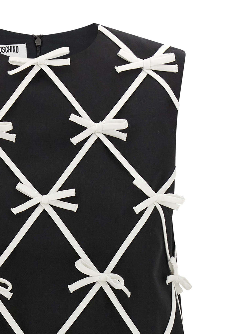 Moschino Bicolor Virgin Wool Short Dress
