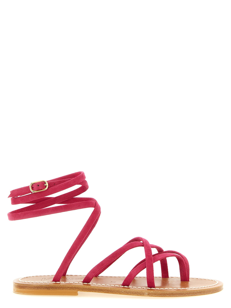 K.JACQUES SAINT TROPEZ Fuchsia Zenobie Flat Sandals