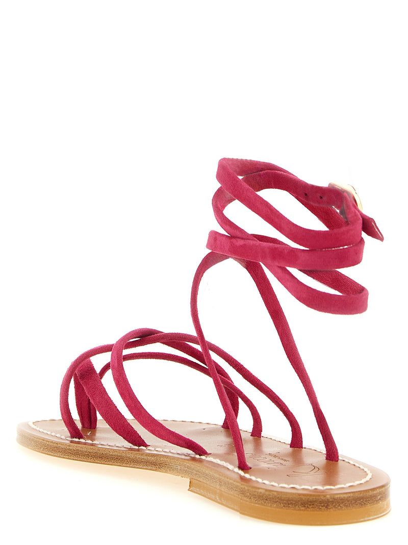 K.JACQUES SAINT TROPEZ Fuchsia Zenobie Flat Sandals