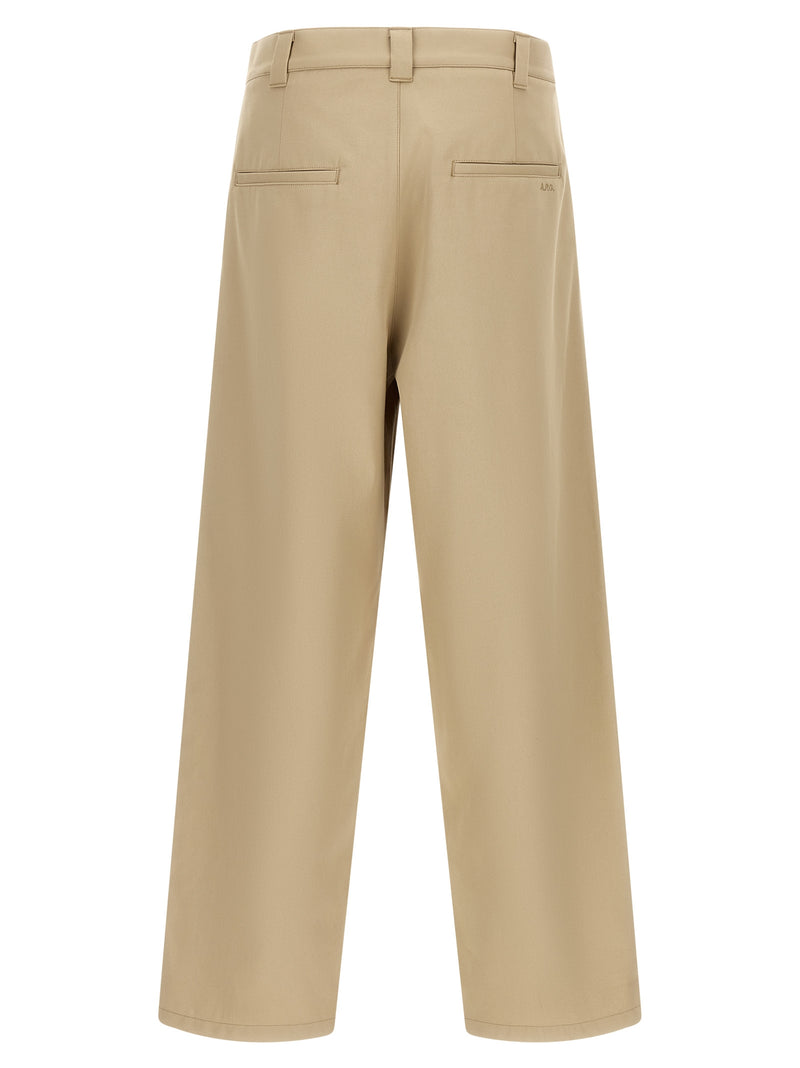 A.P.C. Ricky Beige Cotton Casual Pants for Men