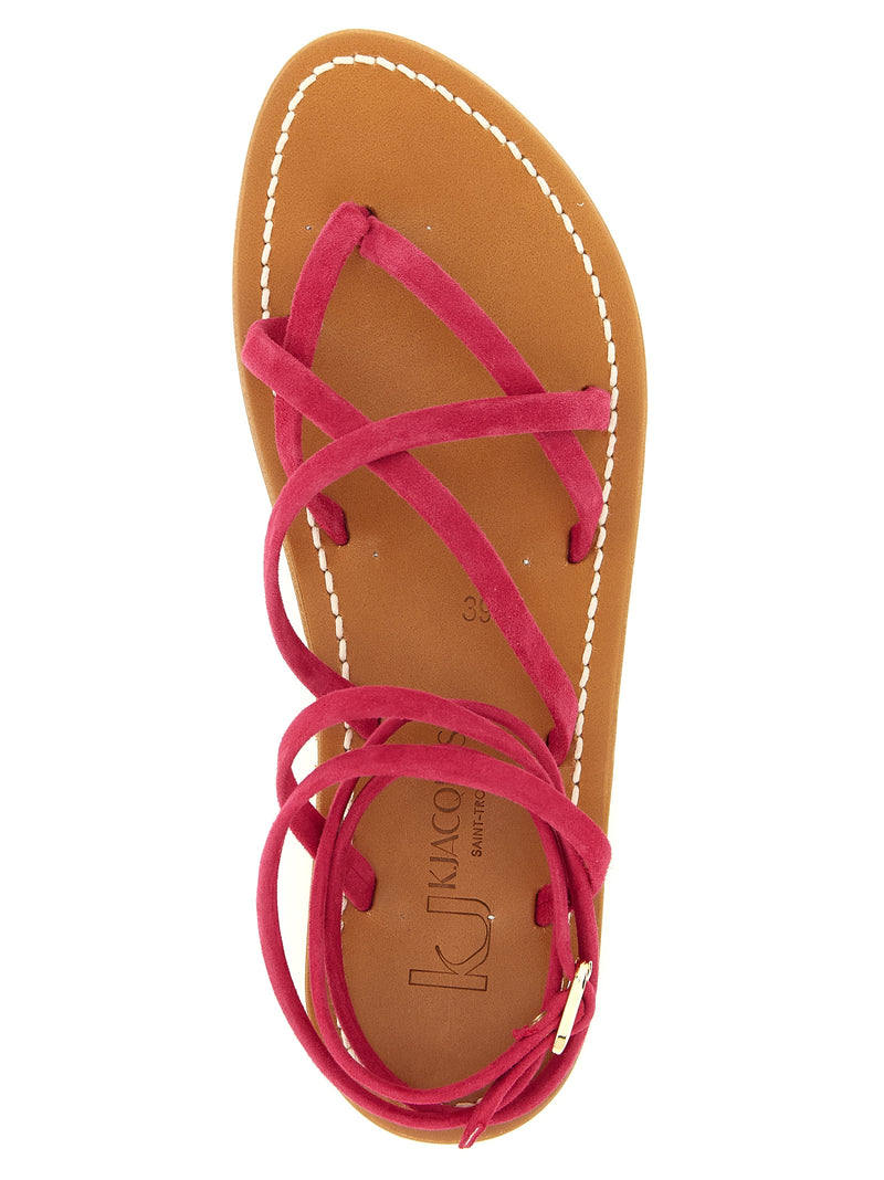 K.JACQUES SAINT TROPEZ Fuchsia Zenobie Flat Sandals
