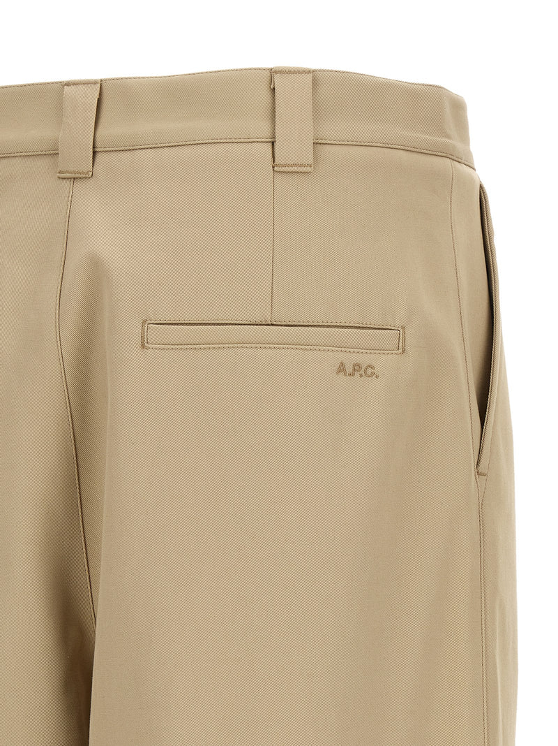 A.P.C. Ricky Beige Cotton Casual Pants for Men