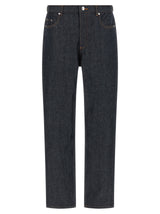 A.P.C. Fairfax Blue Cotton Relaxed Fit Jeans for Men