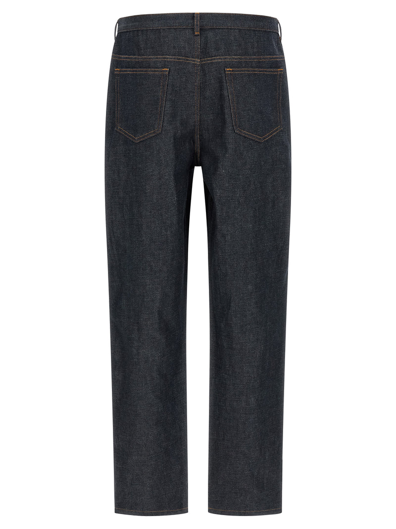 A.P.C. Fairfax Blue Cotton Relaxed Fit Jeans for Men