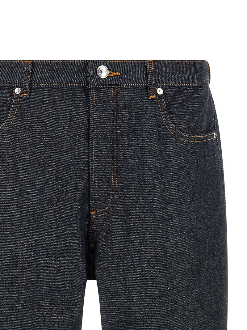 A.P.C. Fairfax Blue Cotton Relaxed Fit Jeans for Men