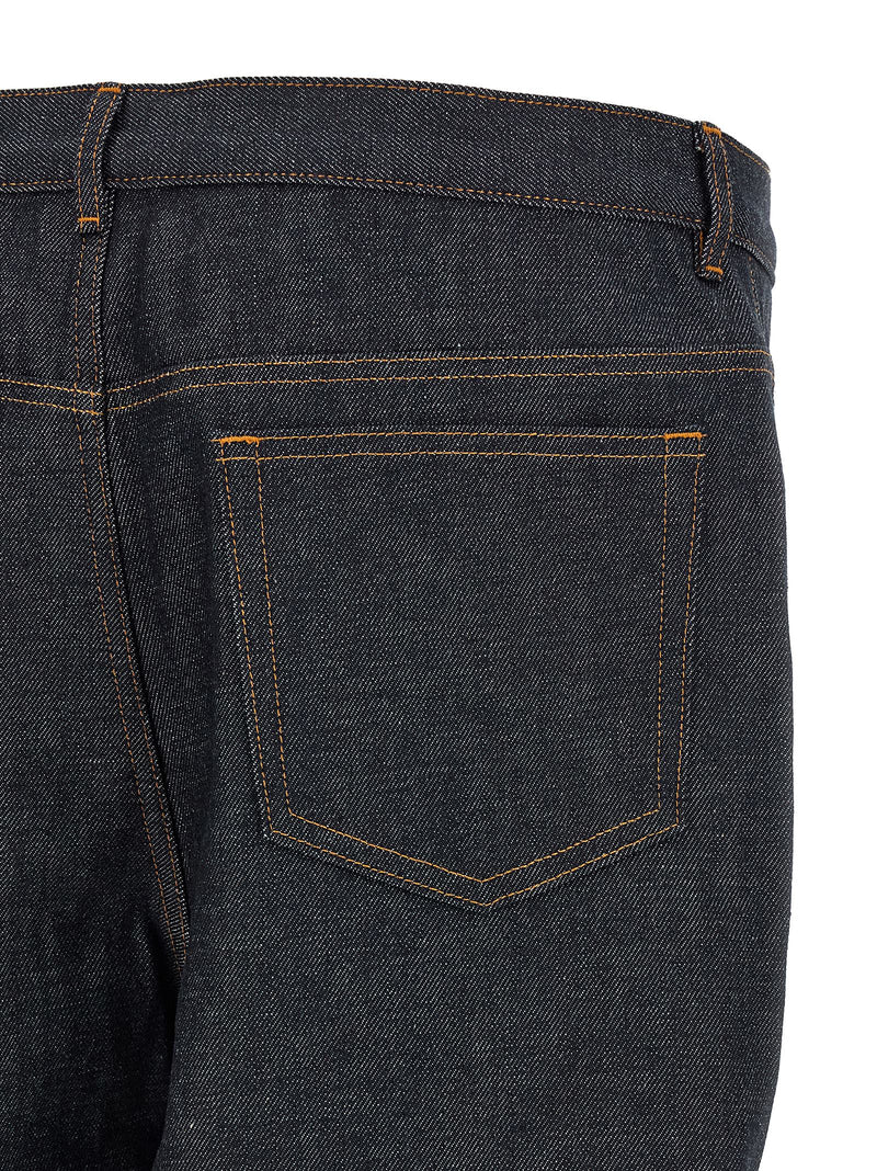 A.P.C. Fairfax Blue Cotton Relaxed Fit Jeans for Men