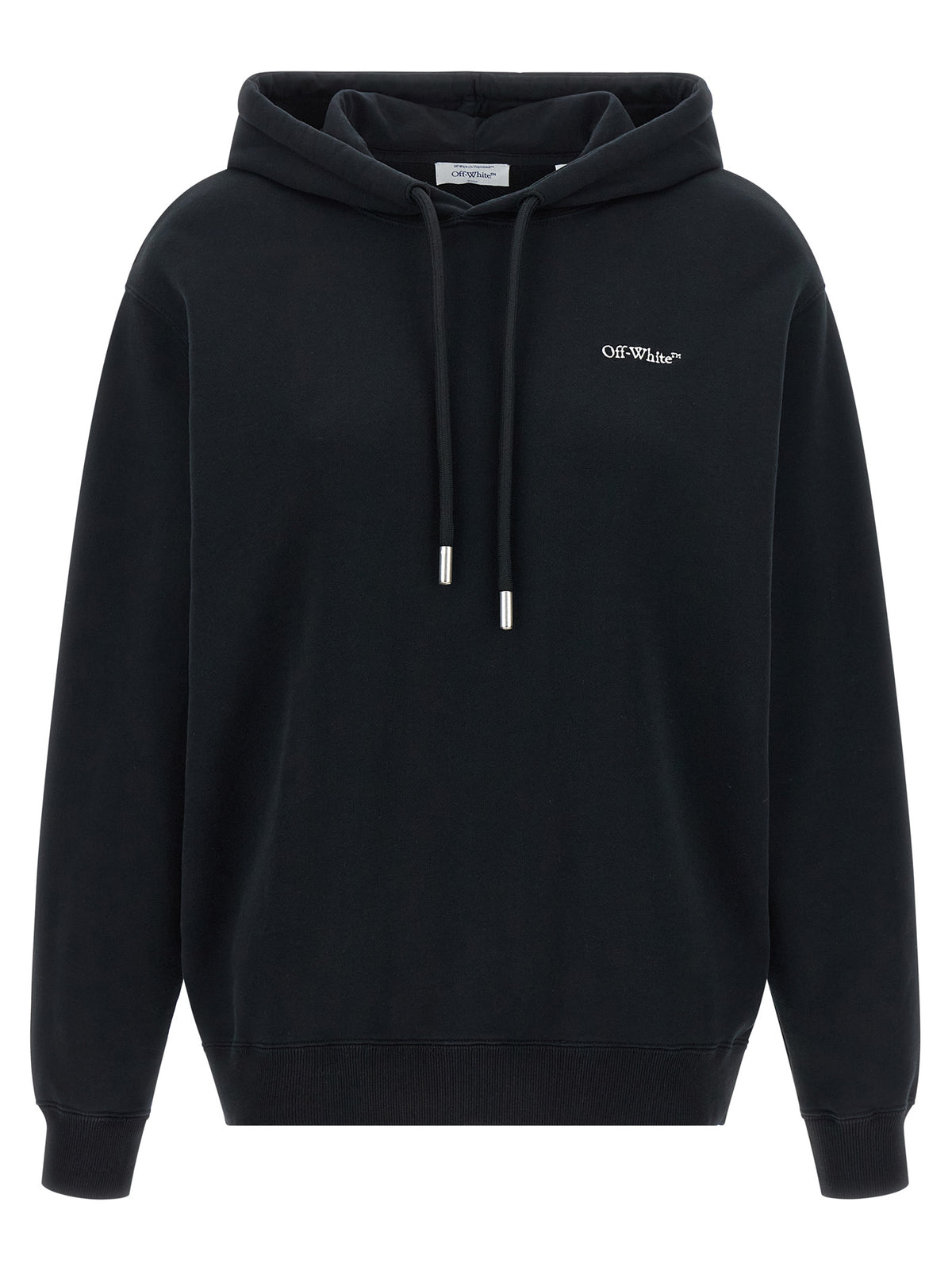 Off-White Black Cotton Sweatshirt - Arrow Out Flower