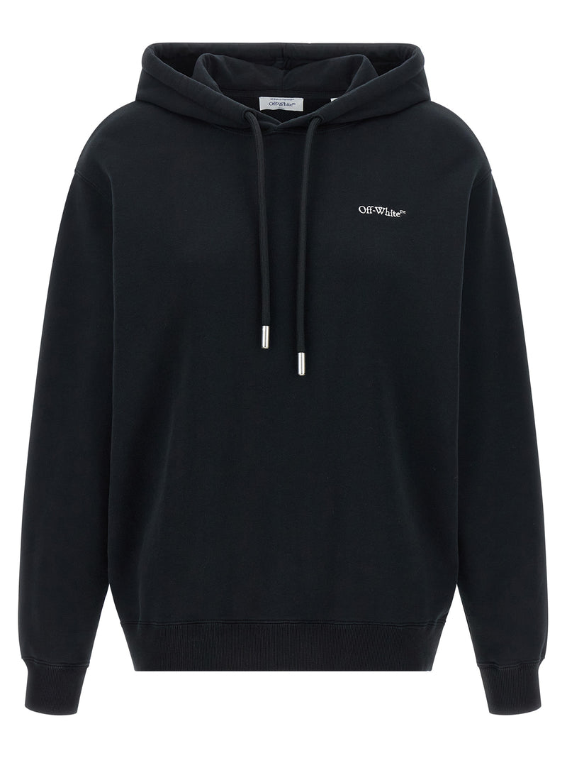 Off-White Black Cotton Sweatshirt - Arrow Out Flower