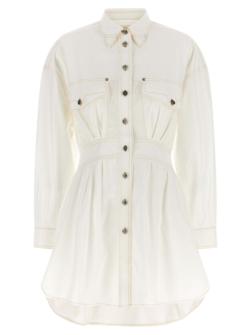 Versace White Cotton Short Dress - Elegant and Timeless