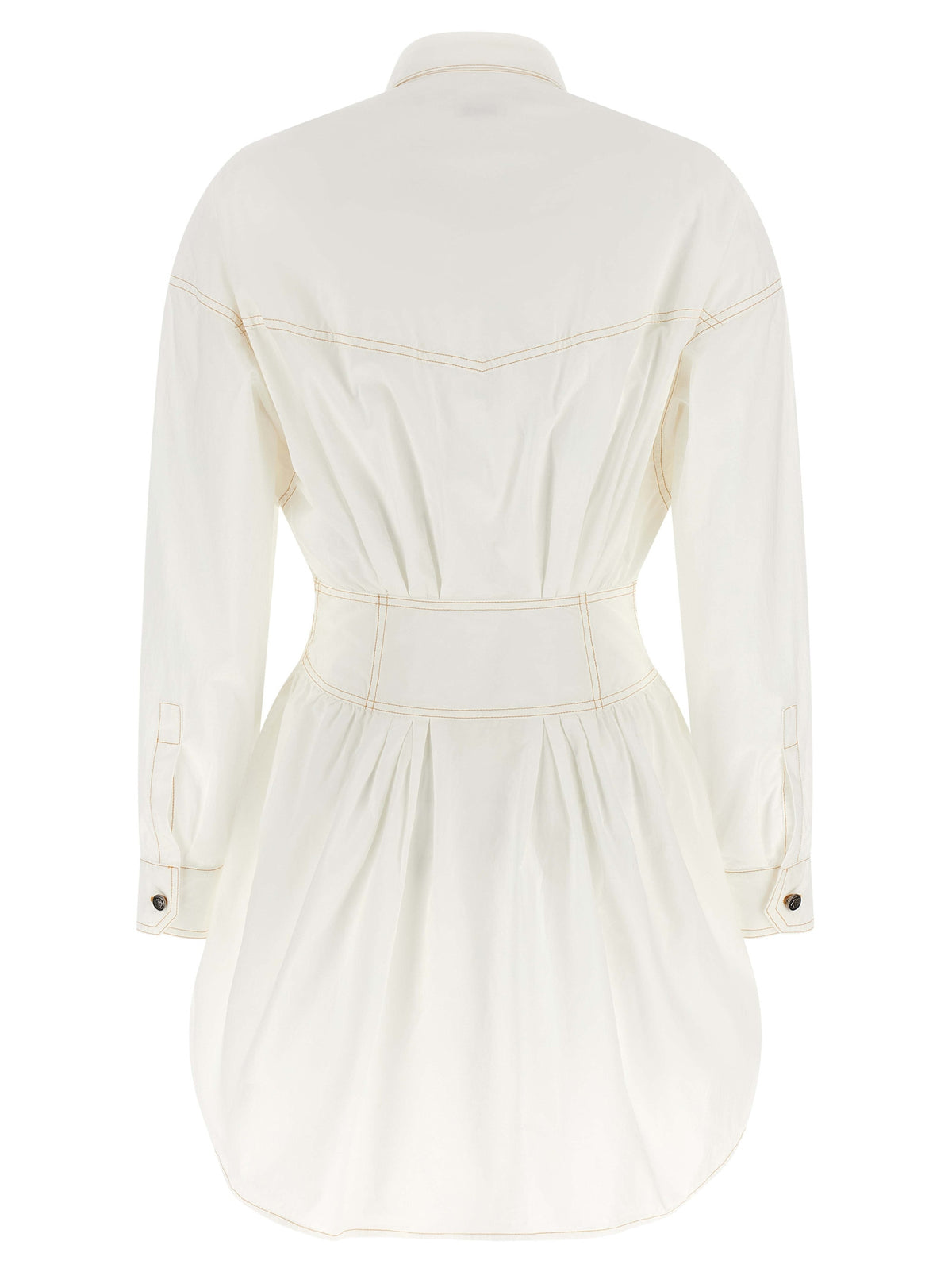 Versace White Cotton Short Dress - Elegant and Timeless