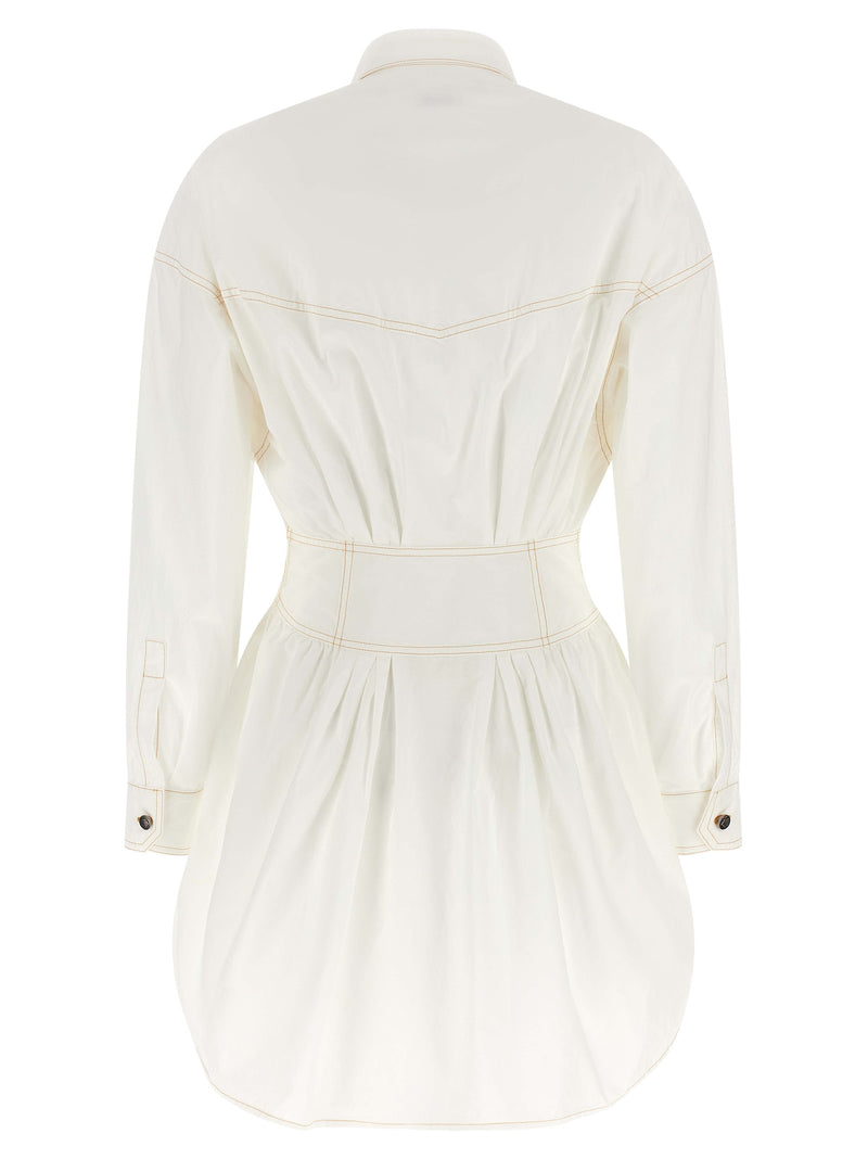 Versace White Cotton Short Dress - Elegant and Timeless
