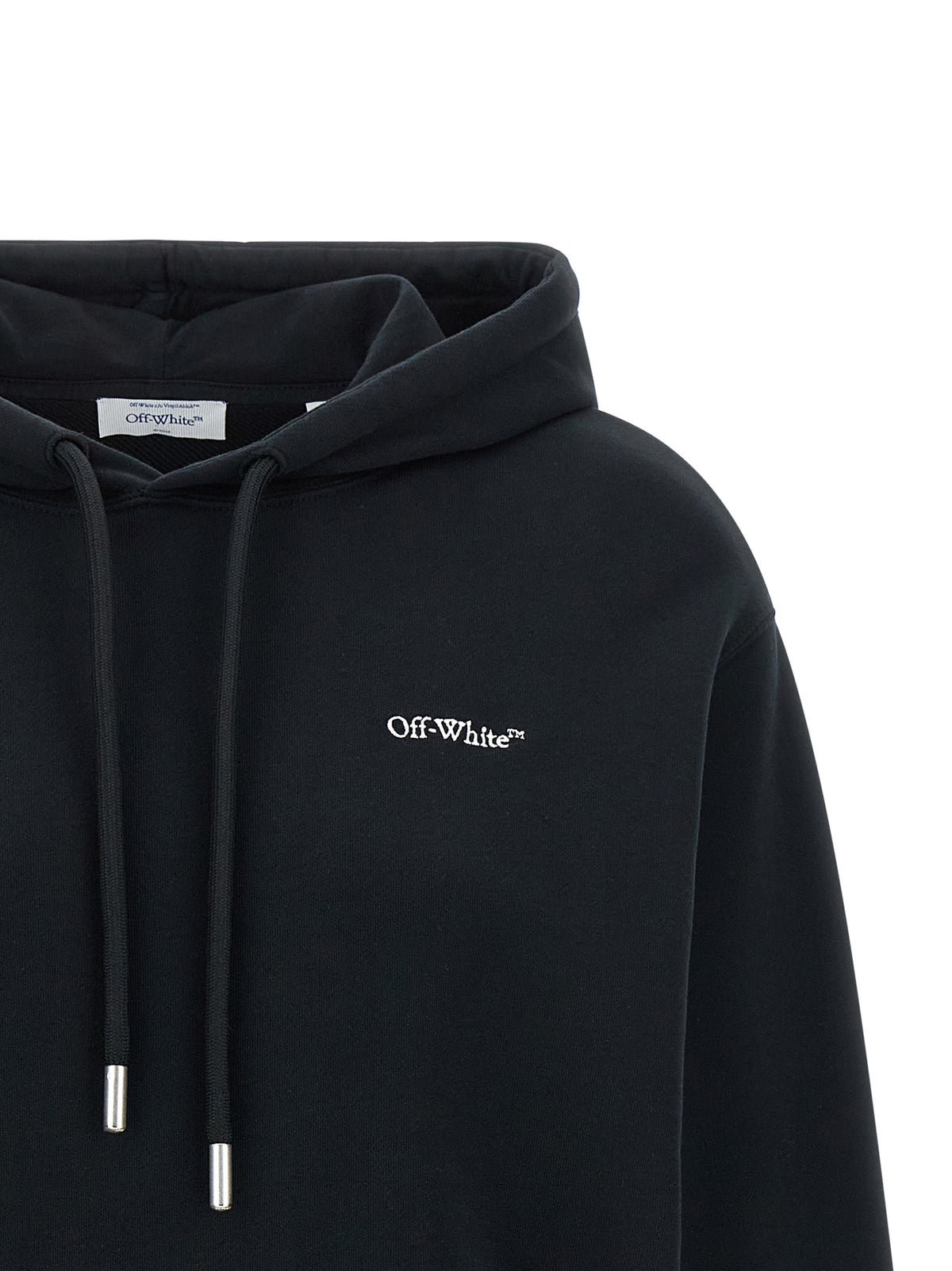 Off-White Black Cotton Sweatshirt - Arrow Out Flower