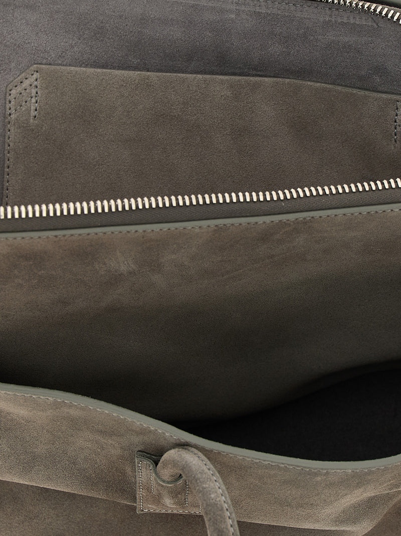 The Attico La Passeggiata Medium Gray Bovine Leather Shoulder Bag