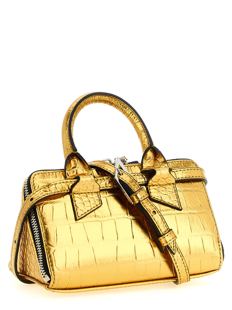 The Attico Gold Bovine Leather Handbag - Friday Mini