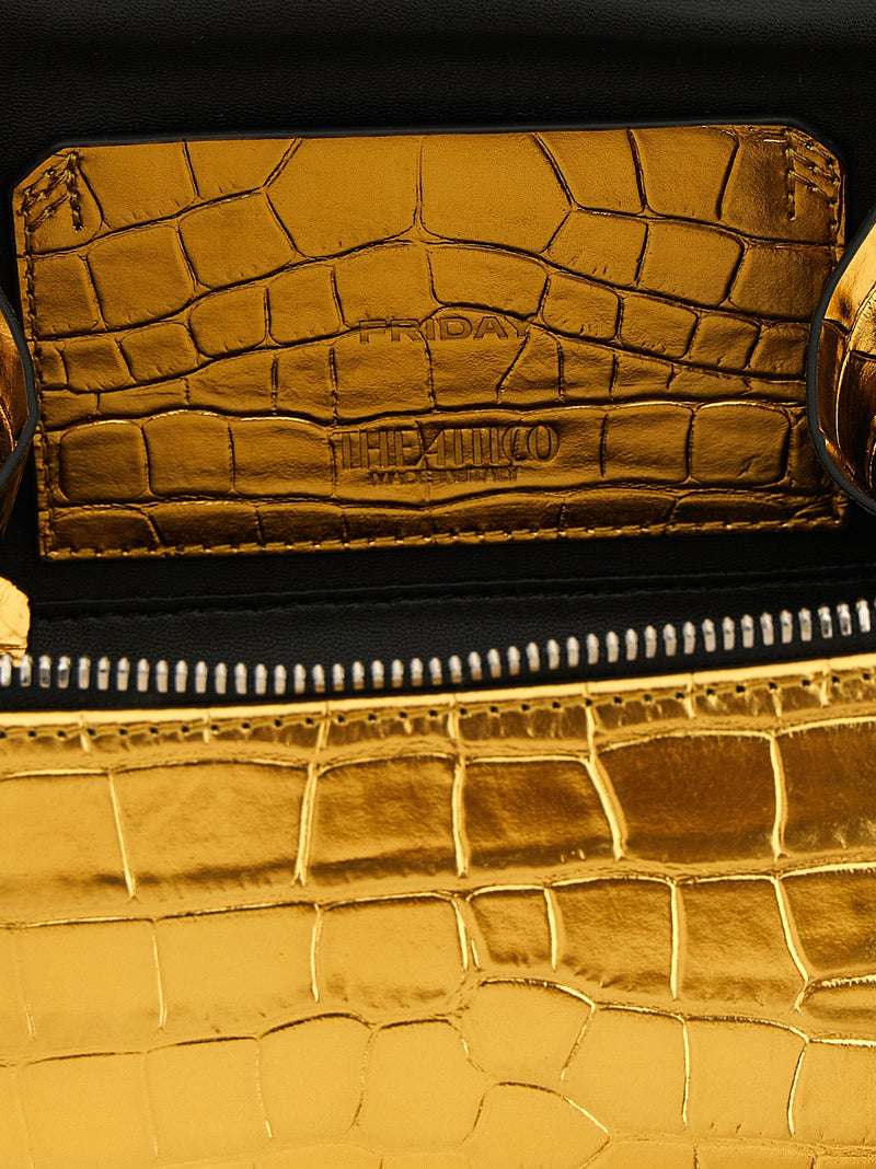 The Attico Gold Bovine Leather Handbag - Friday Mini