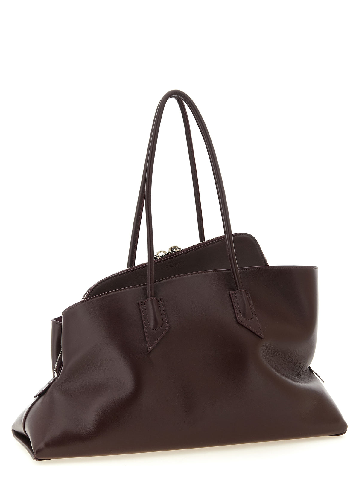 The Attico La Passeggiata Medium Purple Leather Shoulder Bag